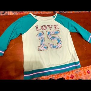 Girls 3/4 length Sleeve Top
